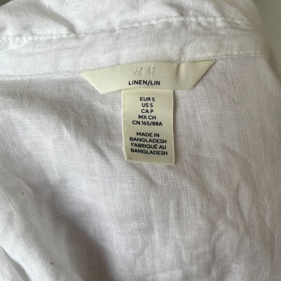 H&M White Linen Shirt - Picture 2 of 2